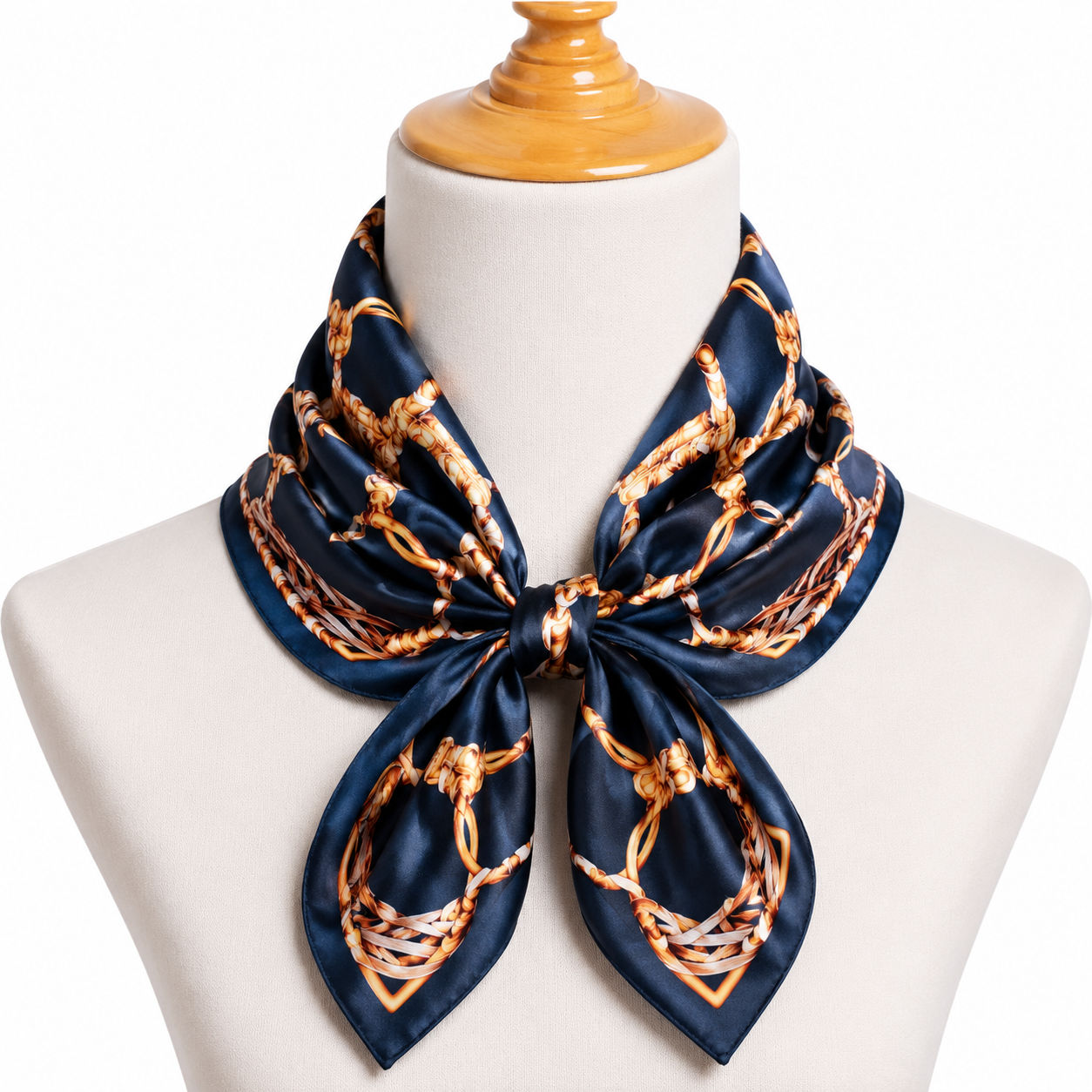 Silk Web Digital Print Square Silk Foulard
